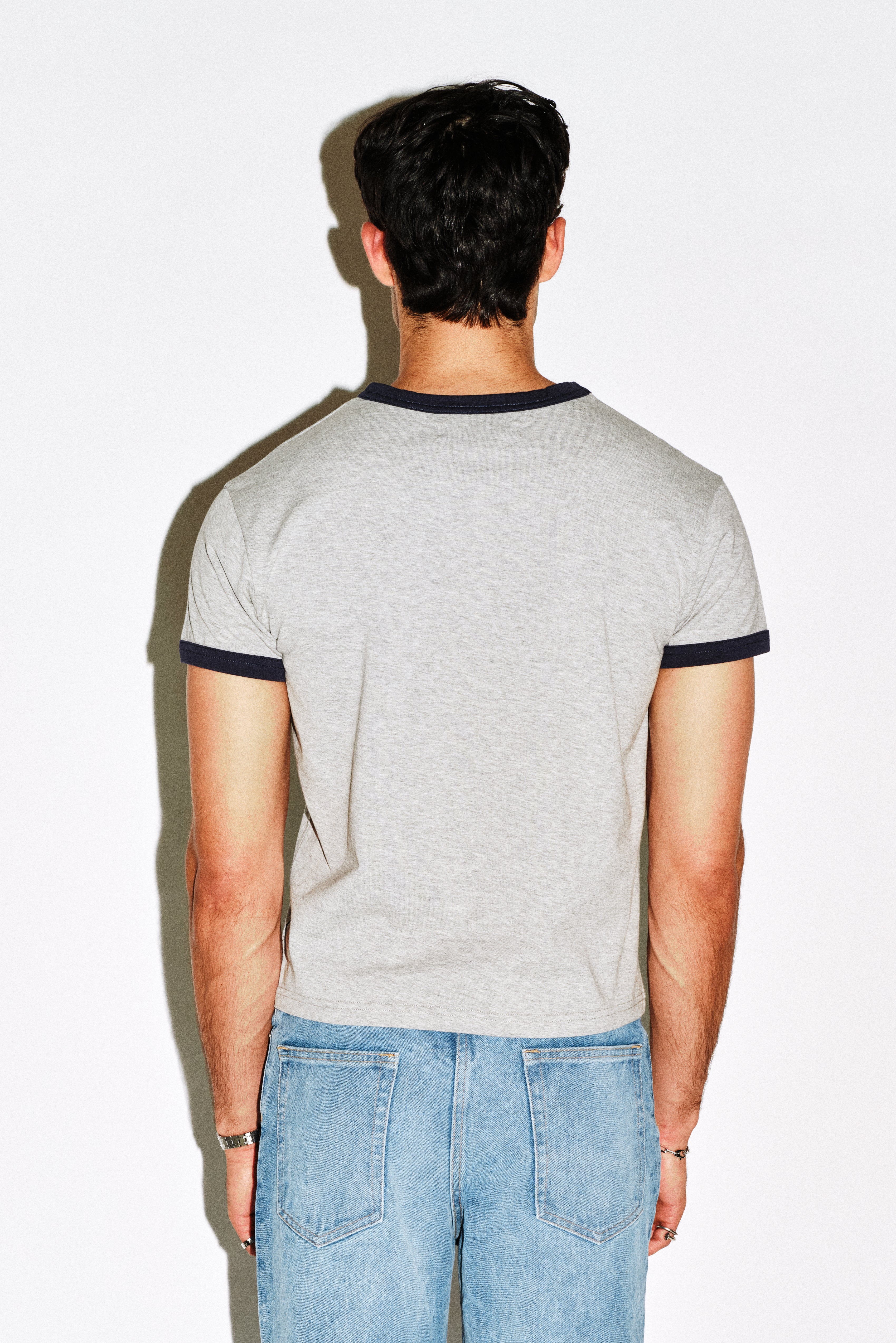 Navy Gray Ringer