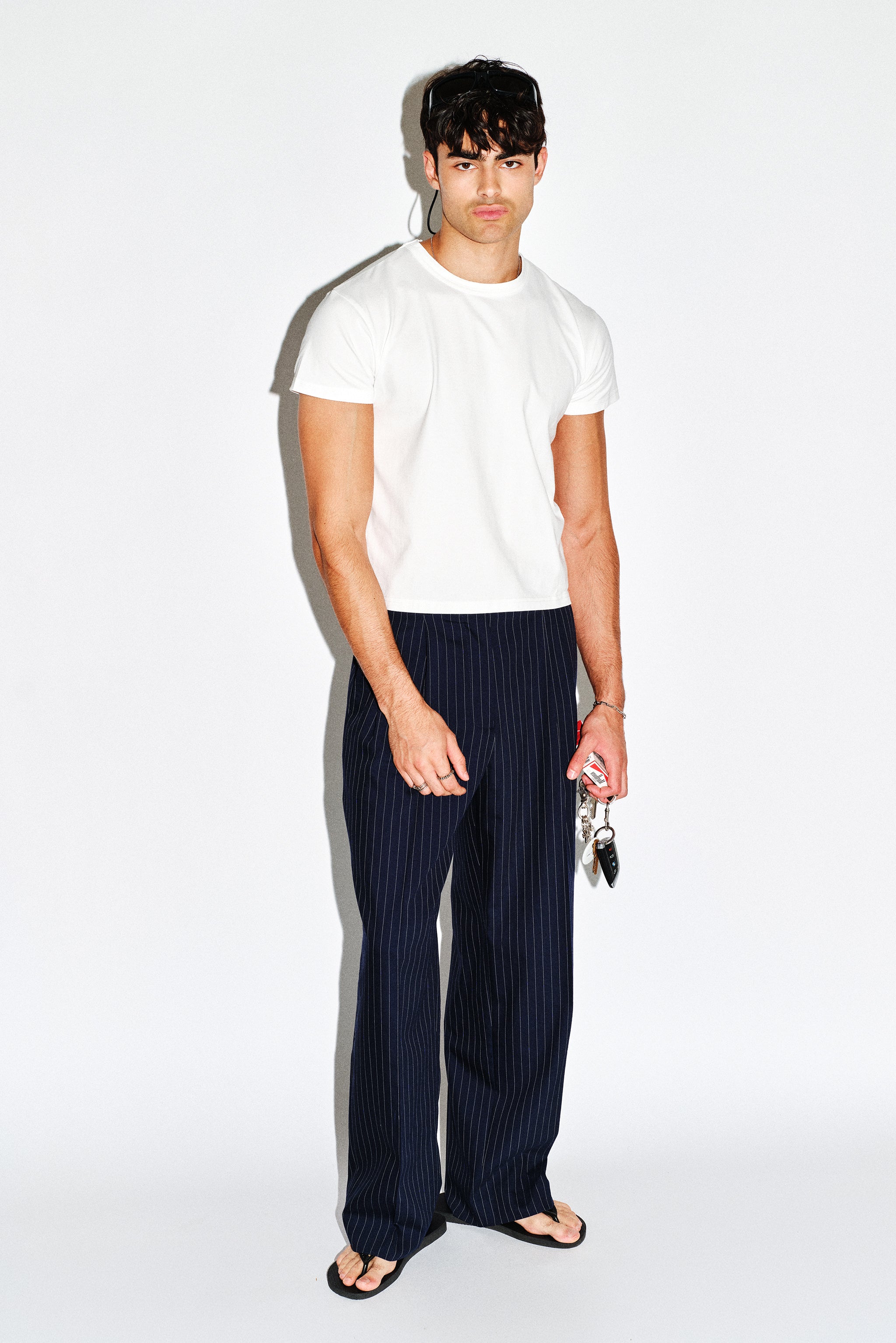 Navy Pinstripe